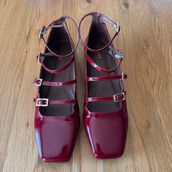 ALOHAS Luke Onix Wine Burgundy Patent Leather Ballet Flat Size 42 US 11-11.5 - Picture 4 of 13